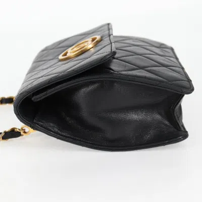 Pre-owned Chanel Coco Mark Black Leather Shoulder Bag ()