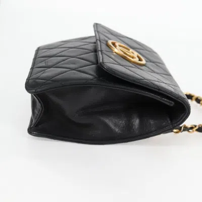 Pre-owned Chanel Coco Mark Black Leather Shoulder Bag ()