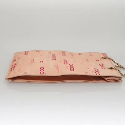 Pre-owned Chanel Coco Mark Pink Canvas Tote Bag ()