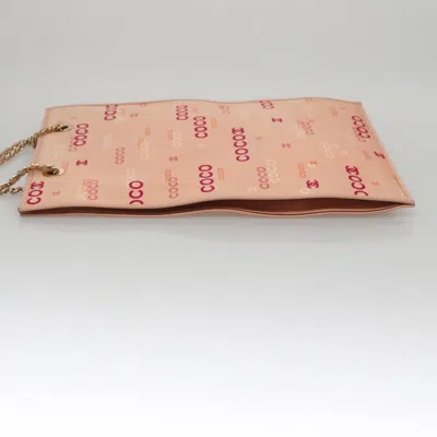 Pre-owned Chanel Coco Mark Pink Canvas Tote Bag ()