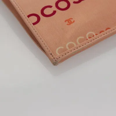 Pre-owned Chanel Coco Mark Pink Canvas Tote Bag ()