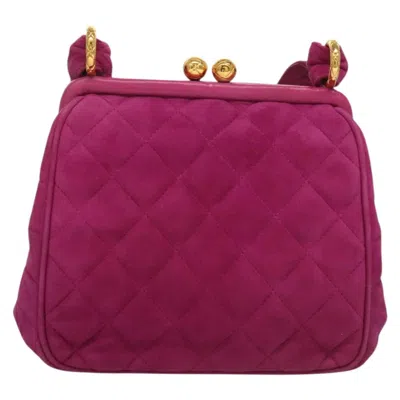 Pre-owned Chanel Coco Mark Purple Suede Shoulder Bag ()