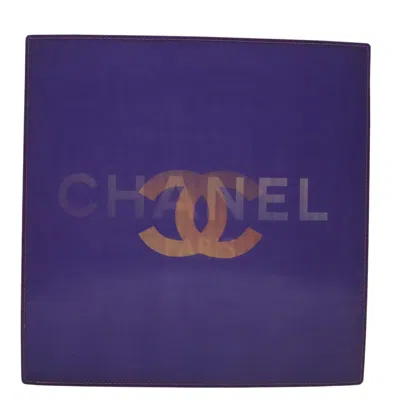 Pre-owned Chanel Coco Mark Purple Vinyl Tote Bag ()