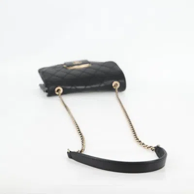 Pre-owned Chanel Flap Bag Black Leather Shoulder Bag ()