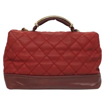 Pre-owned Chanel Flap Bag Red Leather Shoulder Bag ()