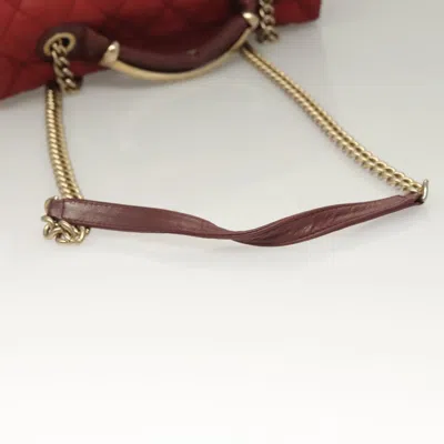 Pre-owned Chanel Flap Bag Red Leather Shoulder Bag ()