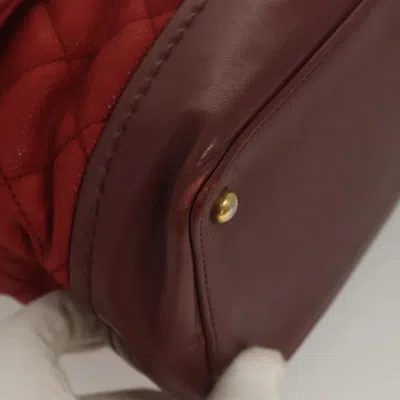 Pre-owned Chanel Flap Bag Red Leather Shoulder Bag ()