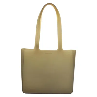 Pre-owned Chanel Jelly Khaki Rubber Tote Bag ()