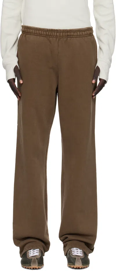 Entire Studios Brown Straight-leg Sweatpants In Brown