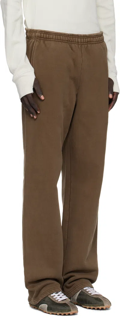 Entire Studios Brown Straight-leg Sweatpants In Brown