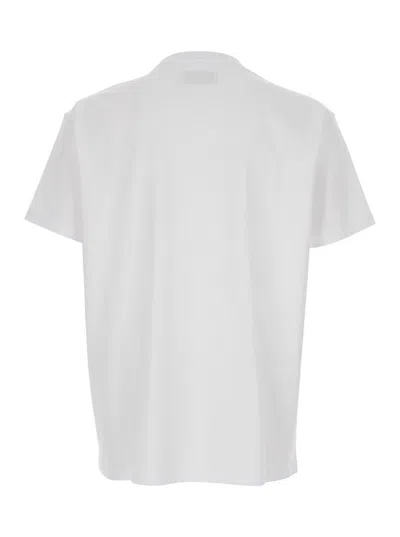 Vivienne Westwood White Crew Neck T-shirt With Orb Print On The Front In Cotton Man In White
