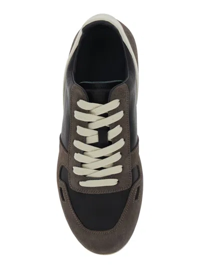 Rick Owens Black Low-top Sneakers With Suede Inserts In Leather Woman In Black