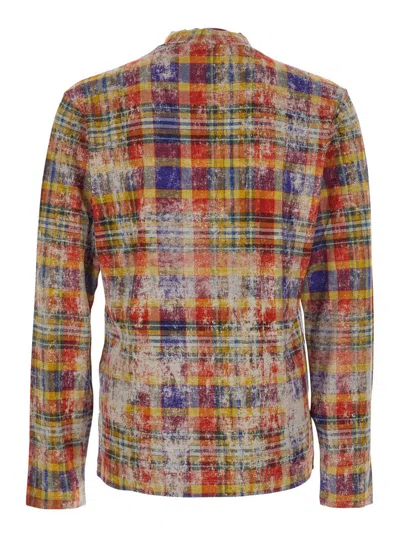 Vivienne Westwood Multicolor Turtleneck Sweater With All-over Stripe Motif In Cotton Man In Multi