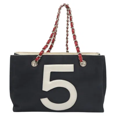 Pre-owned Chanel Numero 5 Navy Canvas Tote Bag ()