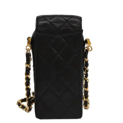 Pre-owned Chanel Phone Case Black Leather Clutch Bag ()