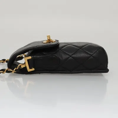 Pre-owned Chanel Phone Case Black Leather Clutch Bag ()