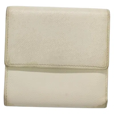 Pre-owned Chanel Porte Monnaie White Leather Wallet  ()