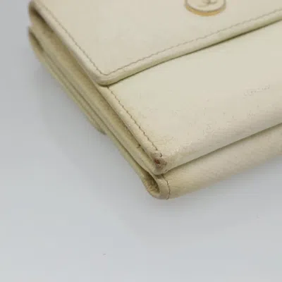 Pre-owned Chanel Porte Monnaie White Leather Wallet  ()