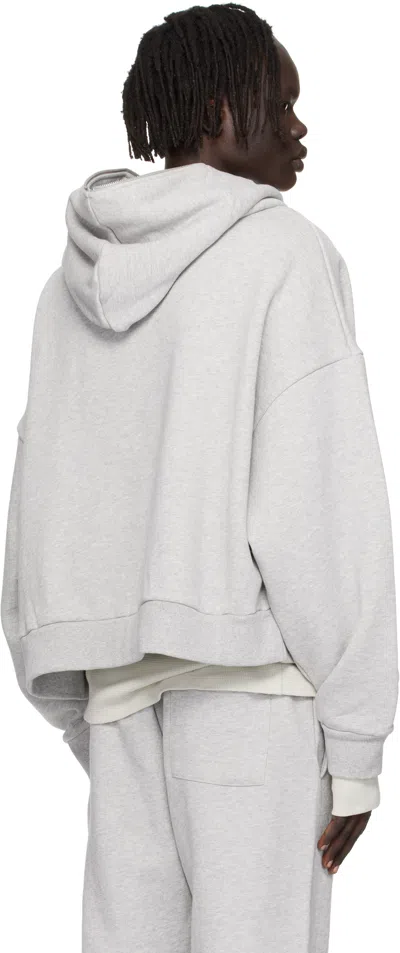 Entire Studios Gray Eternal Zip Hoodie In Gray