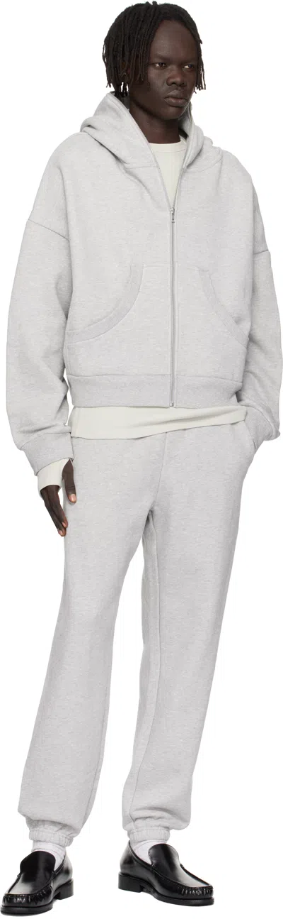 Entire Studios Gray Eternal Zip Hoodie In Gray