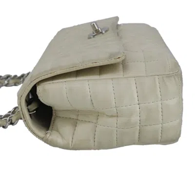 Pre-owned Chanel Single Flap Beige Leather Shoulder Bag ()