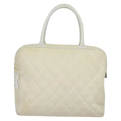 Pre-owned Chanel Sport Line White Canvas Travel Bag ()