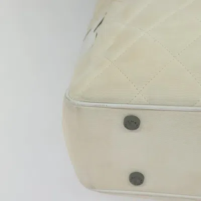 Pre-owned Chanel Sport Line White Canvas Travel Bag ()