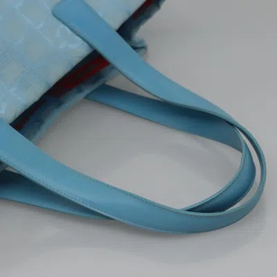Pre-owned Chanel Travel Line Blue Nylon Tote Bag ()