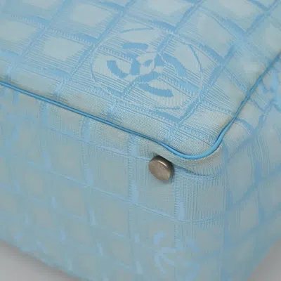 Pre-owned Chanel Travel Line Blue Nylon Tote Bag ()