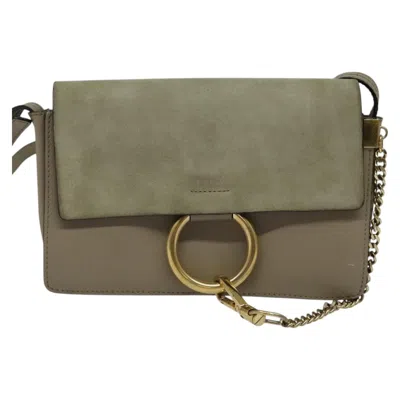 Pre-owned Chloé Faye Grey Leather Shoulder Bag ()