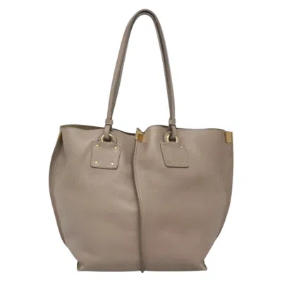Pre-owned Chloé Vick Beige Leather Tote Bag ()