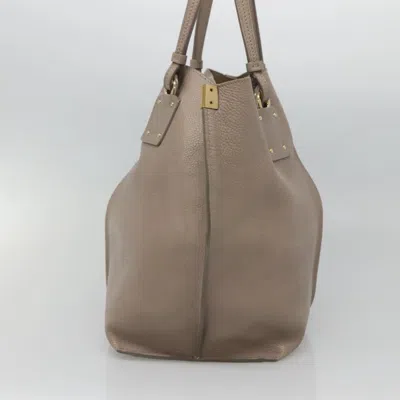 Pre-owned Chloé Vick Beige Leather Tote Bag ()