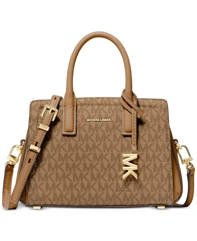 Michael Kors Laila Extra-small Signature Logo Crossbody Bag In Brown