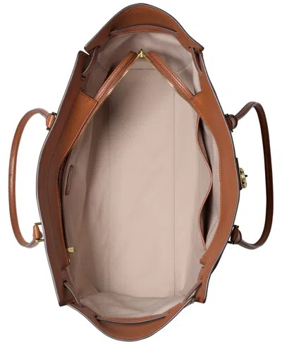 Michael Kors Michael  Hamilton Leather Large Tote In Brown