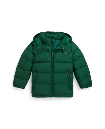 Polo Ralph Lauren Big Boys Ripstop Down Hooded Jacket In Green