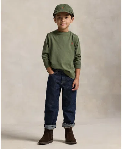 Polo Ralph Lauren Toddler And Little Boys Cotton Jersey Long Sleeve T-shirt In Green