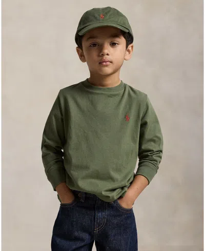 Polo Ralph Lauren Toddler And Little Boys Cotton Jersey Long Sleeve T-shirt In Green