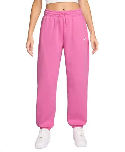 Nike Sportswear Phoenix Fleece High-rise Oversized Sweatpants In Playful Pink/(sail), Women's At Urban Ou In Pink