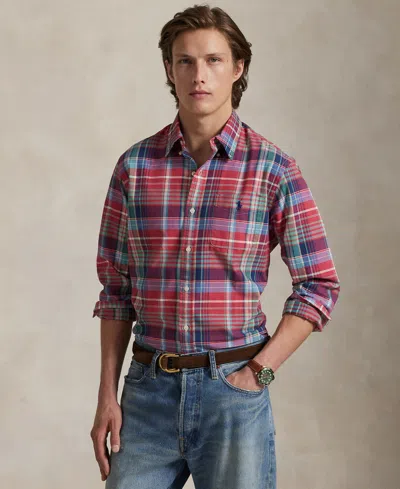 Polo Ralph Lauren Classic Fit Plaid Oxford Shirt In Multi