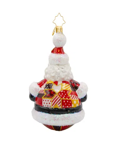 Christopher Radko Quilted Jolly Claus Ornament In Multi