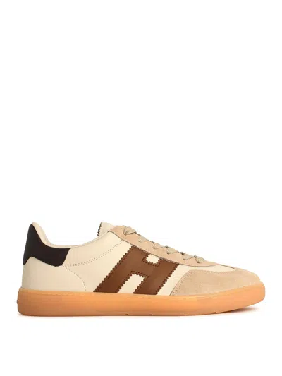 Hogan Cool White Leather Sneakers In Multi