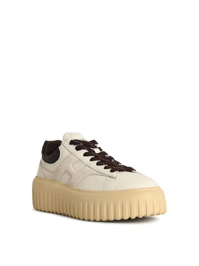 Hogan H-stripes Sneakers In White