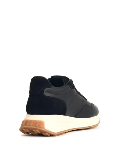 Hogan Leather-panelled Sneakers In Black