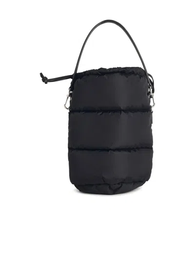 Moncler Caradoc Fabric Bucket Bag With Adjustable Strap In Black