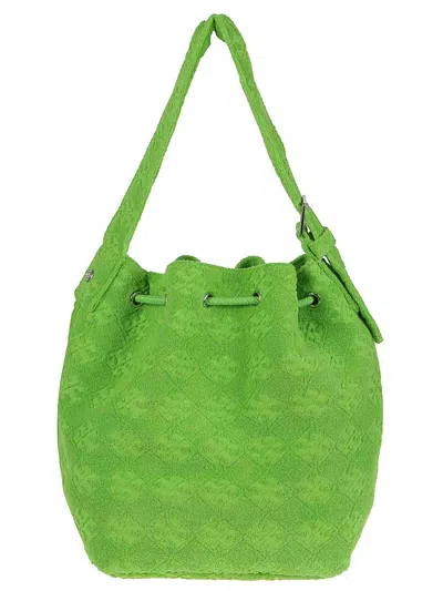 Tory Burch Borsa A Secchiello In Spugna Verde Prato Donna In Green