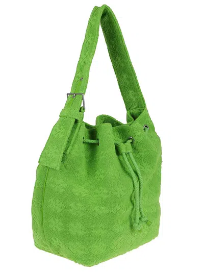 Tory Burch Borsa A Secchiello In Spugna Verde Prato Donna In Green