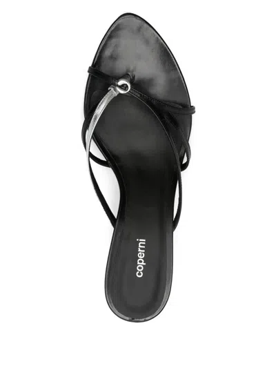 Coperni 35mm Leather Thong Sandals In Black