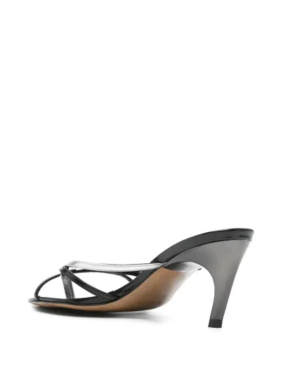 Coperni 35mm Leather Thong Sandals In Black
