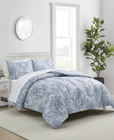 Sunham Leah Damask 3-pc. Comforter Sets In Blue