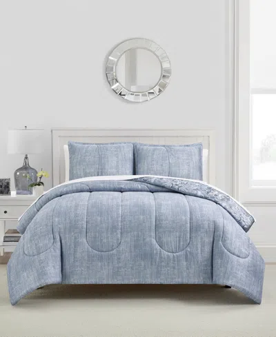 Sunham Leah Damask 3-pc. Comforter Sets In Blue